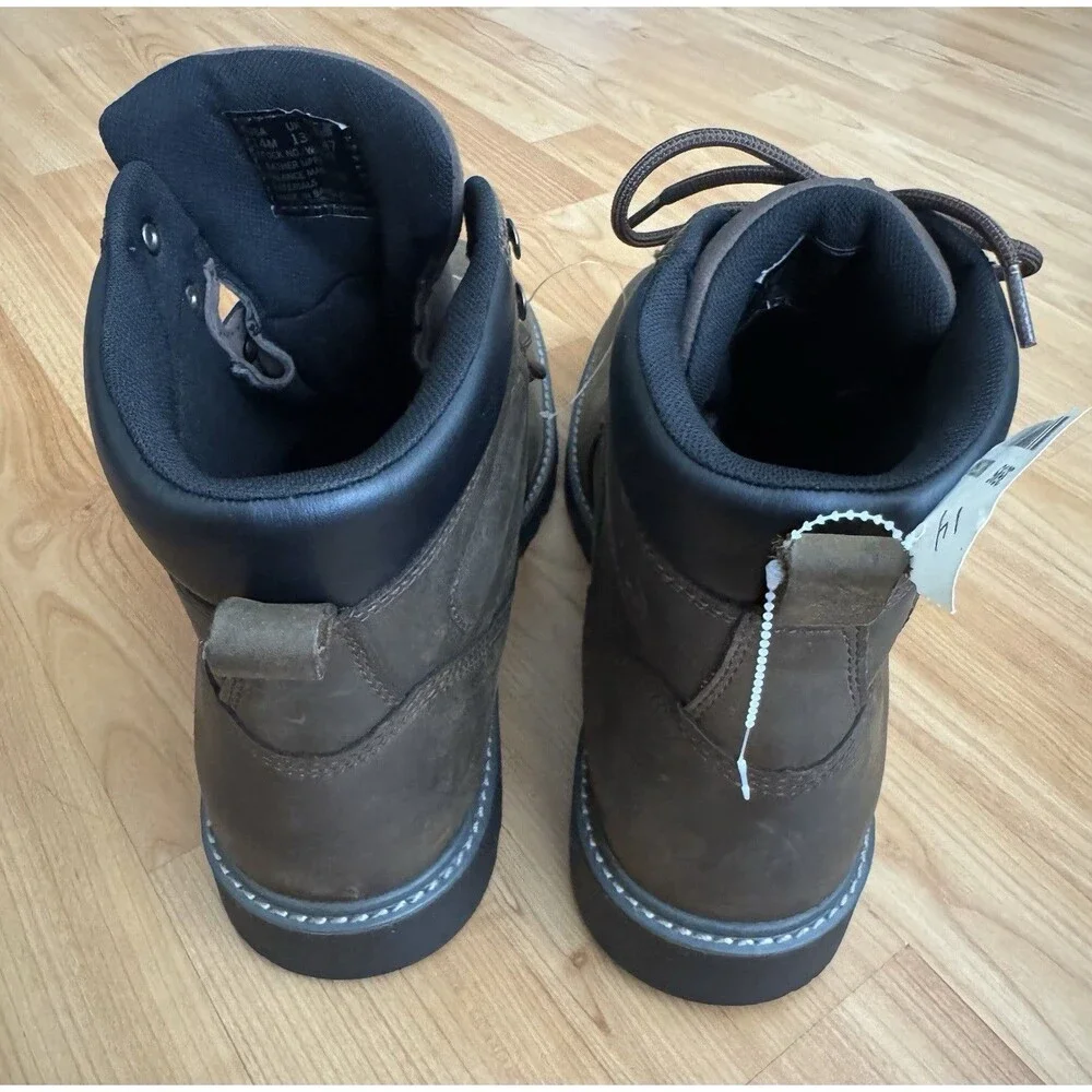 Wolverine Floorhand Waterproof 6” Work Boots Mens 14 Brown Leather Soft Toe SR